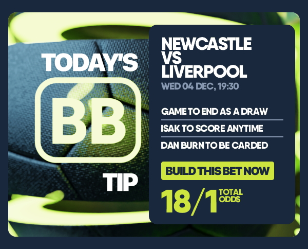 Bet Builder Newcastle vs Liverpool 18/1